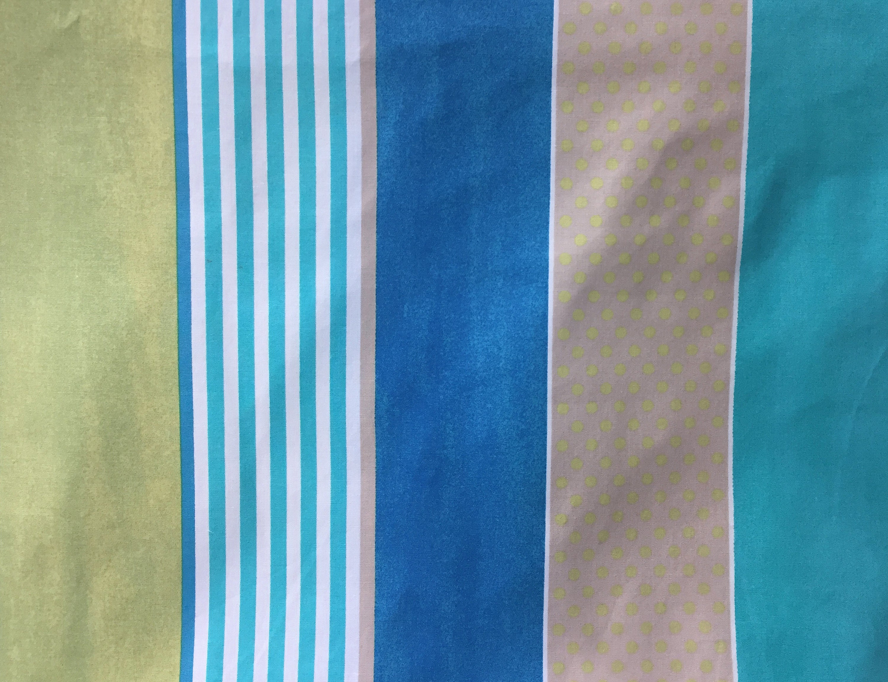 Stripe Quilt Fabric Blue and Turquoise Stripe Quilt Fabric