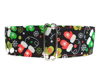 Christmas Martingale Collar, Holiday Martingale Collar Winter Martingale Collar Greyhound Martingale Christmas Dog Collar Holiday Dog Collar