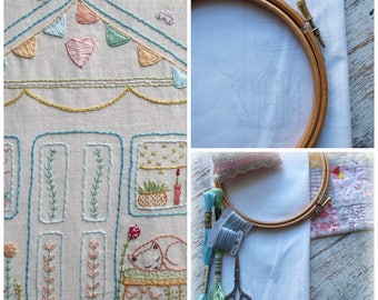 wonky shed sampler for stitching