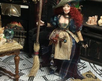 Halloween, Witch, Gypsy, Miniature Witch, Doll House Doll, Gypsy Witch, Kira Nightwing