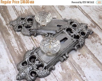 ON SALE Antique Silver Door Knob~Door Knob Hook~Curtain Holdback~Drapery~Vintage Style Door Knob