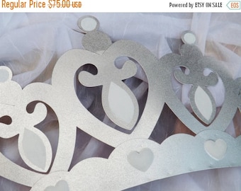 ON SALE Silver Crown Canopy /Above the Bed Crown / Crib Canopy / Princess Crown / Princess Decor /Nursery Crown