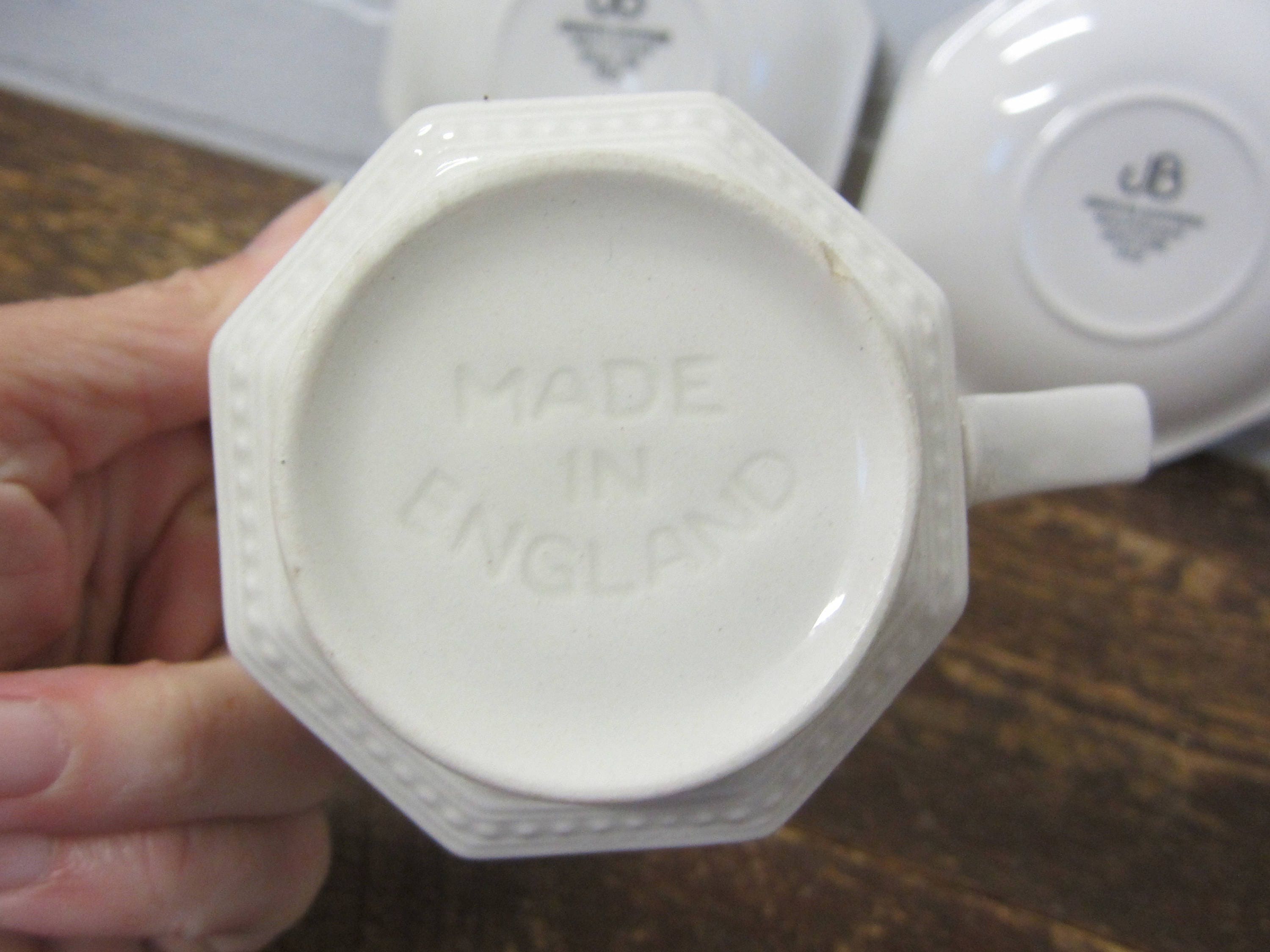 Set of Two Vintage Johnson Brothers Heritage Pattern White Ironstone ... Set of Two Vintage Johnson Brothers Heritage Pattern White Ironstone ...