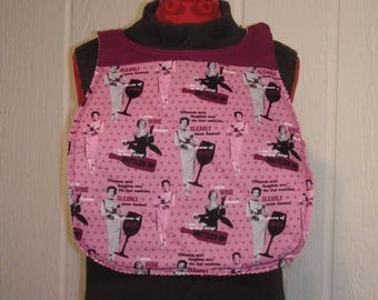 Wine Drinking Bib, Wine Bib, Adult Bib, Women's Bib, Clothing Protector, Joke Gifts, Gifts for Mom, Gifts for Her, Hostess Gifts