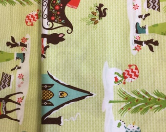 Riley Blake Alpine Wonderland C2900 in Green by the half metre