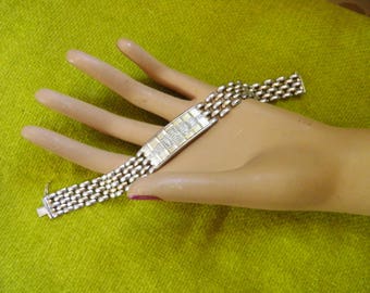 Chunky Bold Sterling Silver ID Bracelet