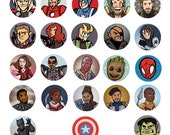 Avengers Marvel MCU Superhero 1 inch Button