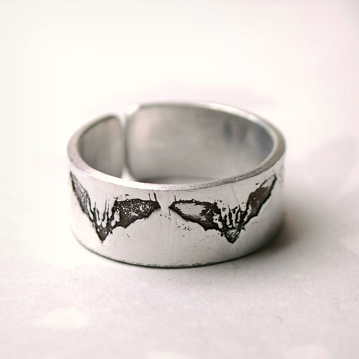 Bat Ring adjustable Bat ring Gothic bat Halloween