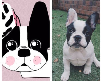 A3 Custom personalised pet portraits Print