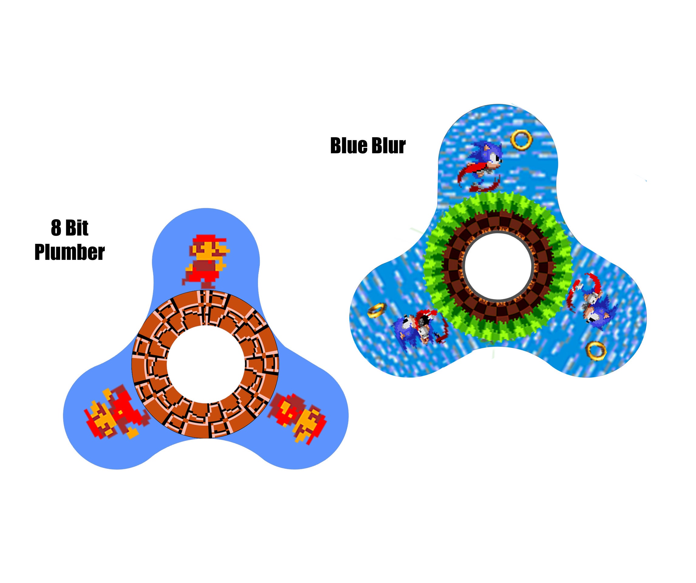 Laser Cut Fidget Spinners. Custom options available.