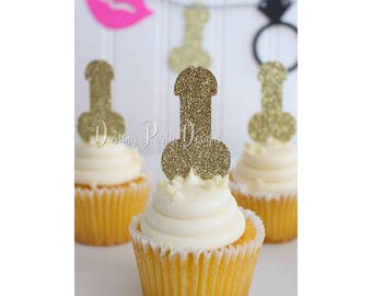 Penis Cupcake Toppers, Bachelorette Party, Penis Party