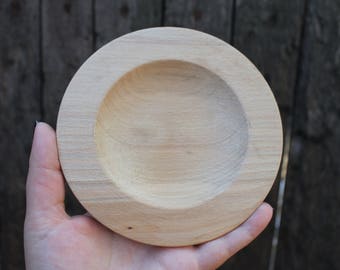 Wooden plate 13 cm 5,11 inch unfinished natural eco friendly - k-045-13