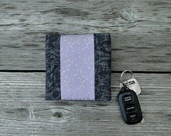 Wallet, Gray, Billfold, Necktie, Cash Holder, Slim Wallet, Credit Card Holder, Fabric Wallet, Thin Wallet, Vegan