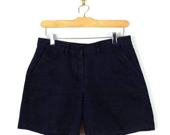 ON SALE Ralph Lauren Navy Cotton Shorts from 90's/W28*
