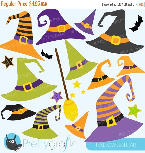 80% OFF SALE Halloween Hats clipart, commercial use, vector graphics, digital clip art, digital images - CL574 Il_570xn