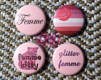 Femme Buttons - Set of 4