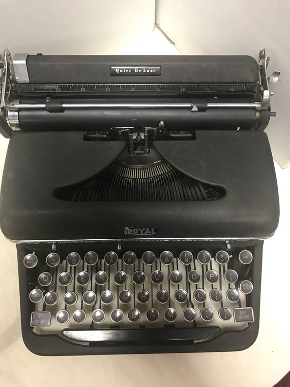 Royal portable typewriter and case