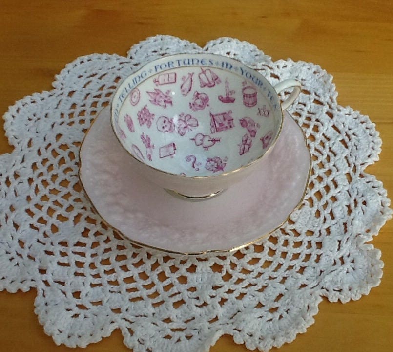 Vintage Paragon Fortune Telling Tea Cup and Saucer