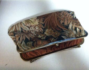 Vintage Floral Carpet Bag Purse Handbag Clutch Tapestry Purse Cosmetic Bag Women's Handbag