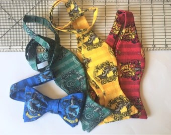 Harry Potter Bow Ties, Hogwarts, Gryffindor, Slytherin, Hufflepuff, Ravenclaw