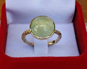 Aquamarine Gold Ring ,Large Gemstones Ring ,14K Yellow Gold Ring ,Statement Gold Ring ,Engagement Ring ,Handmade Gold Ring ,Birthstone Ring