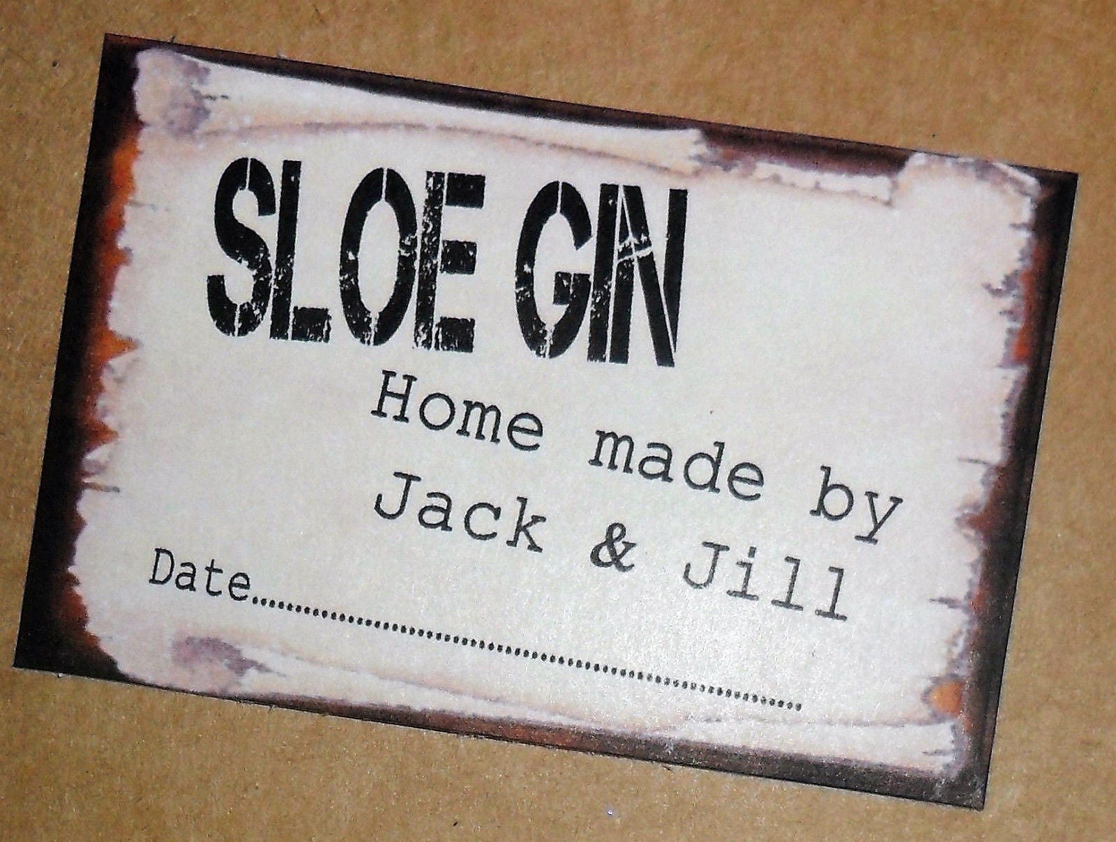 12 personalised Home brew peel back bottle labels. Vintage