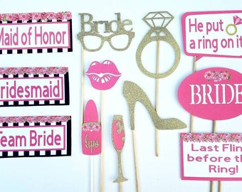 Kate Spade inspired Bridal Shower Photo Booth Props plus FREE matching Photo Booth Sign! Ships in 2-3 days