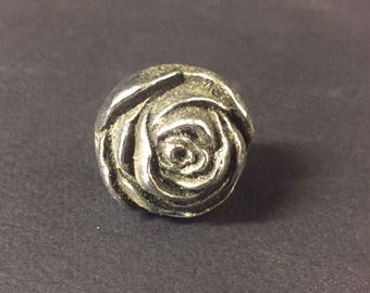 Vintage Rose Cast Metal Drawer Knob