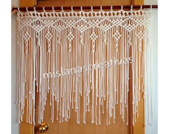Macrame Curtain. Macrame wall art.Window Curtain.Macrame Wall Hanging.