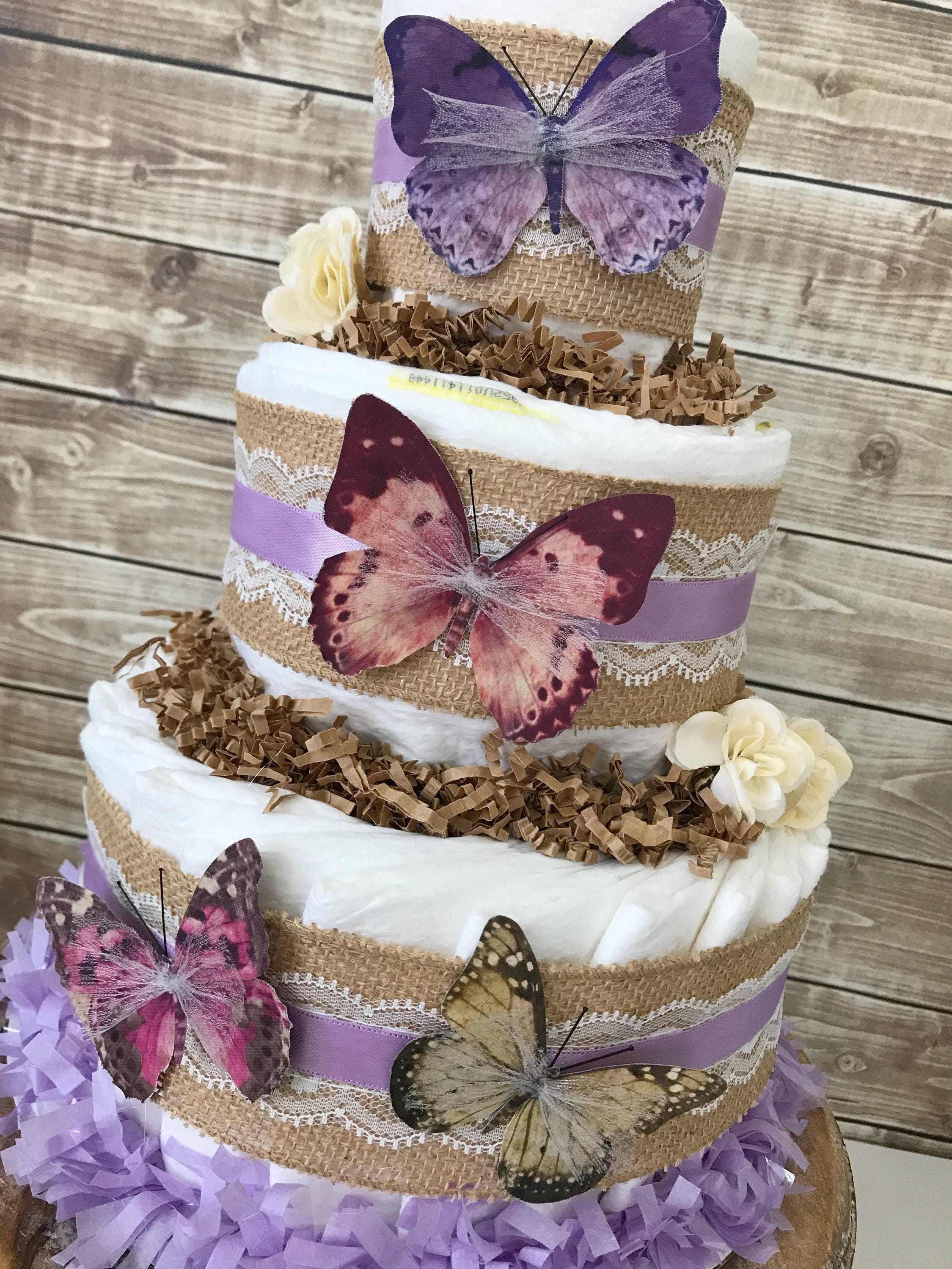butterfly diaper cake