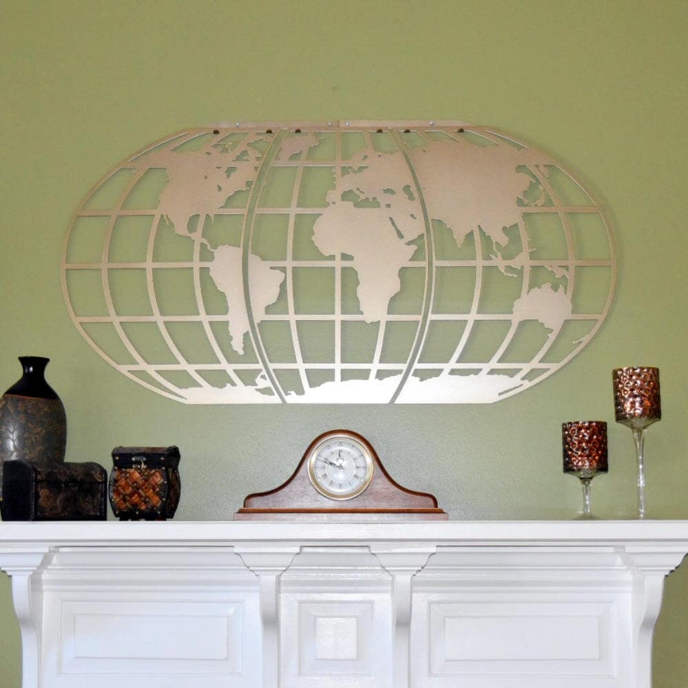 World Map/ Atlas / Globe/ Metal Wall Art
