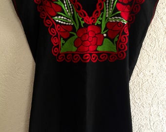 Mexican blouse, boho Mexican blouse, Mexican embroidered blouse