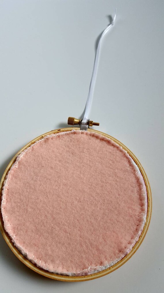 Sweet Embroidery Hoop Art Baby Girl Gift Nursery Art Pink