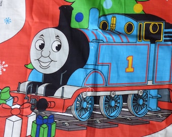 Thomas the Tank Engine Giant Stocking - Fabric Panel - Ready to Cut and Sew - Adorable - Unisex - Merry Christmas - Holiday - Train Love