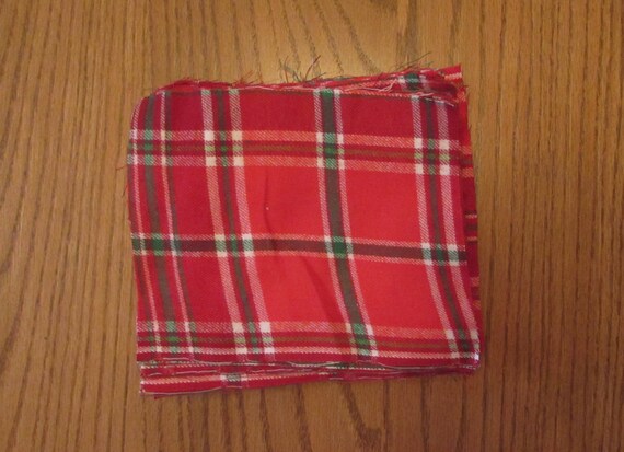 Fabric remnant,flannel remnant,red and green flannel, quilting squares,6in.x5in. quilting squares, DIY fabric, quilting fabric, quilting