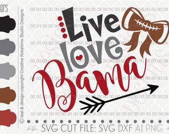 Digital Download- Cut file, Football Svg, Bama Svg, Alabama football svg, Silhouette Cut File, dxf file, ai file, Silhouette Cameo, Cricut