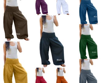 Thai Harem Pants Aladdin Pants Harem Trousers Sarouel Cotton Yoga Pants Baggy Pants Travel Pants Hippie Pants Genie Pants * Free Shipping*PS
