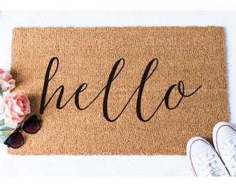 Hello Doormat - Funny Doormat - Welcome Mat - Funny Rug - Reminder Rug - Sassy Doormat - Sassy Doormat - Unique Doormat - Hello