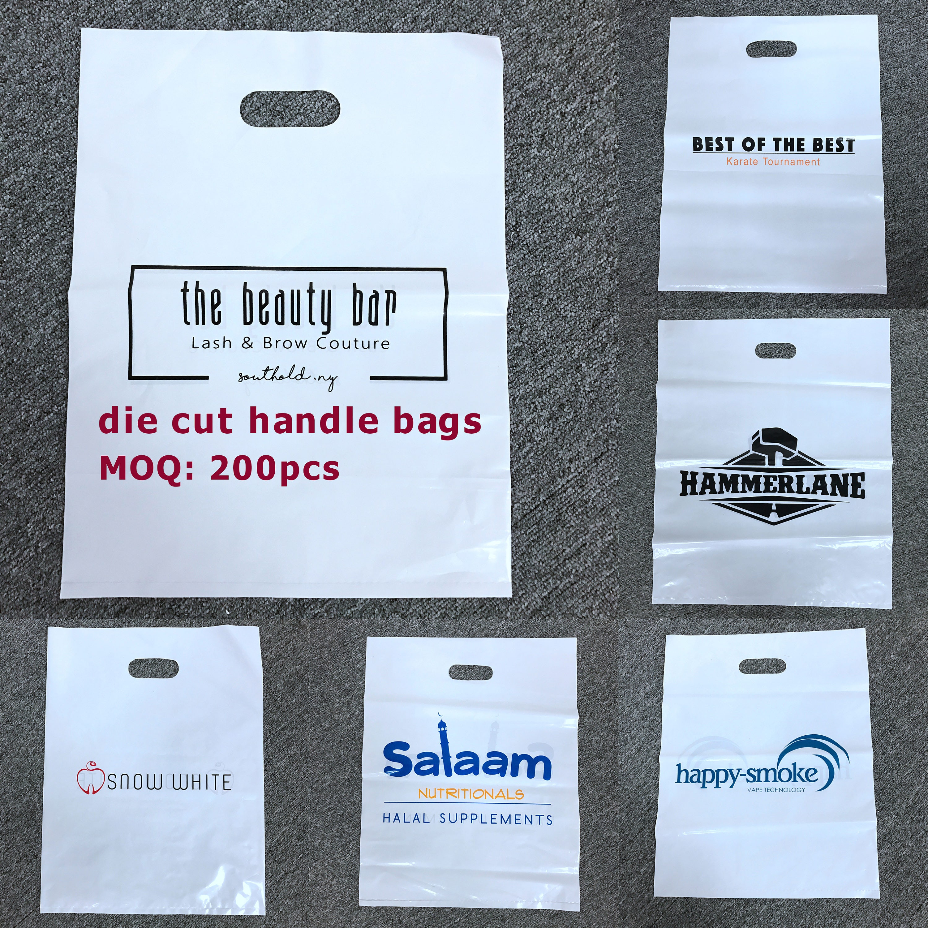 100 Handle Plastic Bag custom plastic bags shopping bags