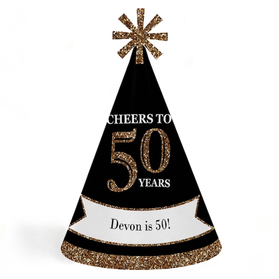  50th Birthday Party Hats Adult 50th Birthday Gold 