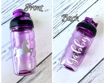 Personalized Unicorn Water Bottle, Unicorn Party Favor, Unicorn Birthday Party Gift, Custom Unicorn Cup, Unicorn Gift, Personalized Bottle