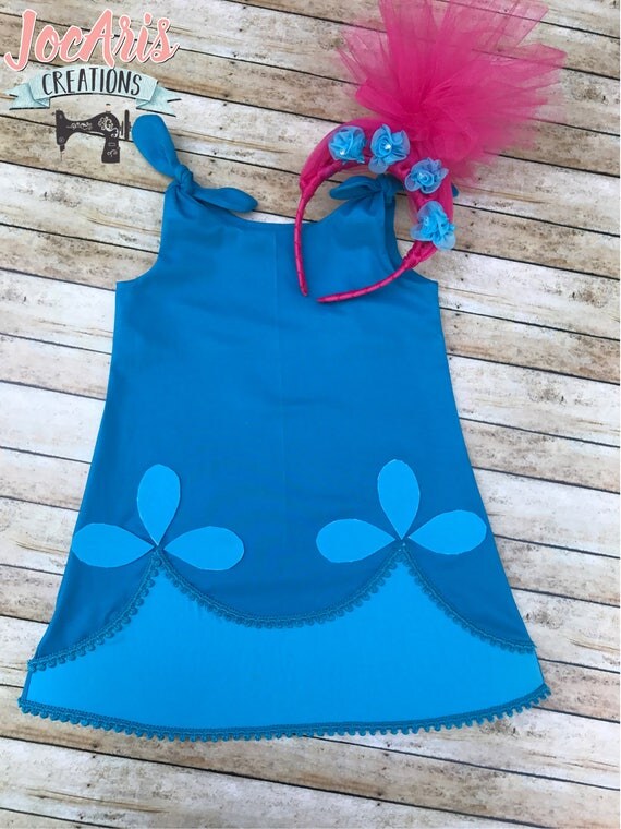 Trolls Princess Poppy Dress Princess Poppy Blue Trolls