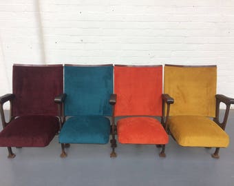 Vintage Cinema Seats - Set of 4