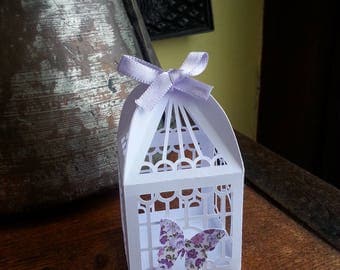 small containers for sweets, candies, favors cage theme "Butterfly" shape