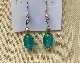 Turquoise Blue Silver Earrings