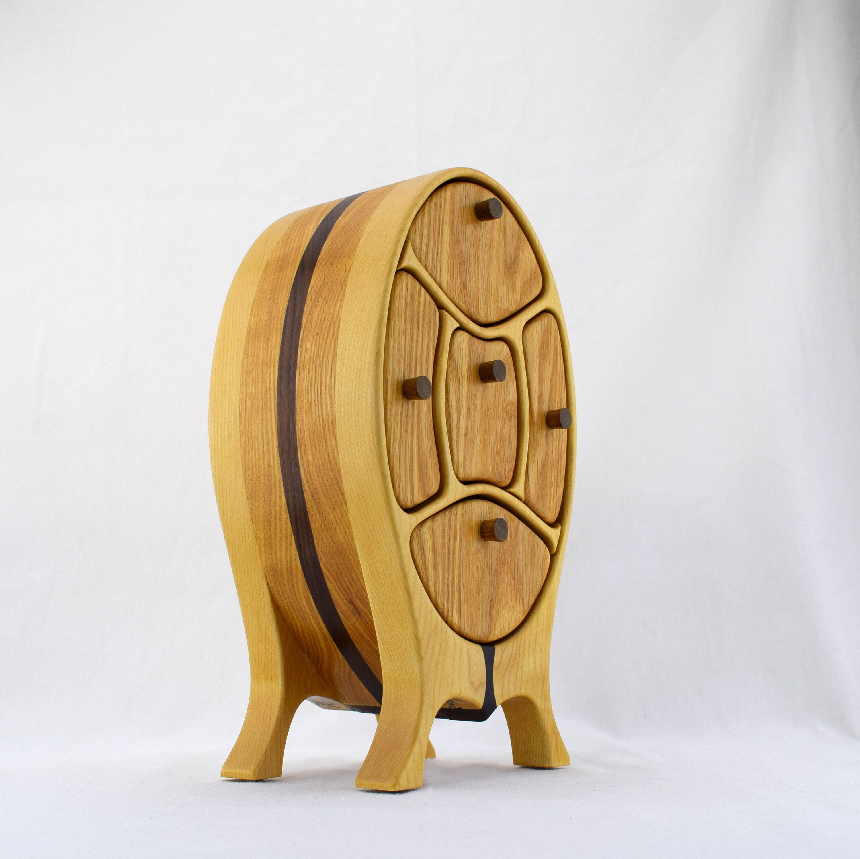 Handmade jewelry box with a hidden drawer bandsaw box home