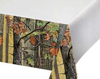 Hunting Camo Party Tablecloth/ hunting theme/ camo theme/