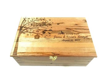 Premium Wood Custom Personalized Tree of Life Memory Box