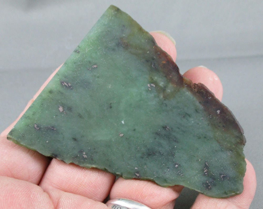 Raw Alaskan Jade Good Luck Crystal Protection Stone Rocks