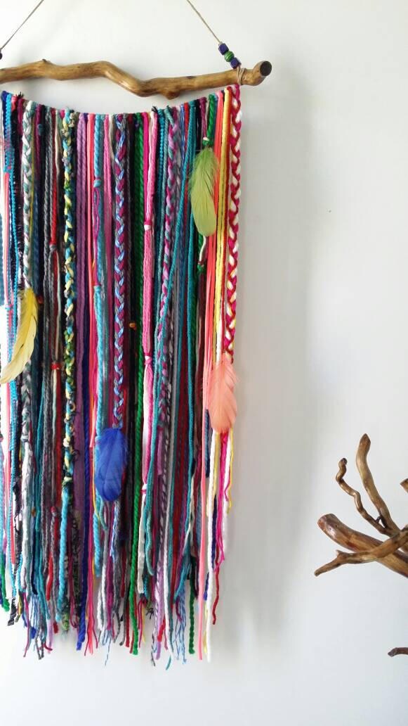 Yarn wall hanging Bohemian Decor Boho Garland Wall